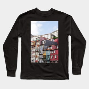 Colored Houses in Porto, Portugal Long Sleeve T-Shirt